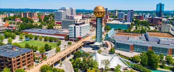 Knoxville skyline showing the Sunsphere